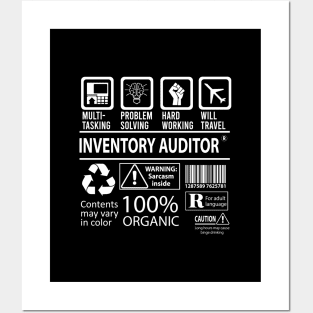 Inventory Auditor T Shirt - MultiTasking Certified Job Gift Item Tee Posters and Art